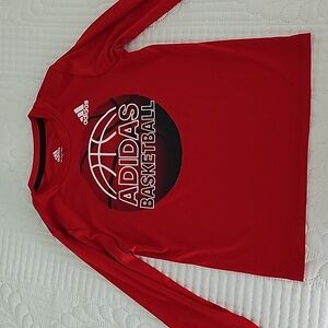 Addidas long sleeve sweater, size 7 Red